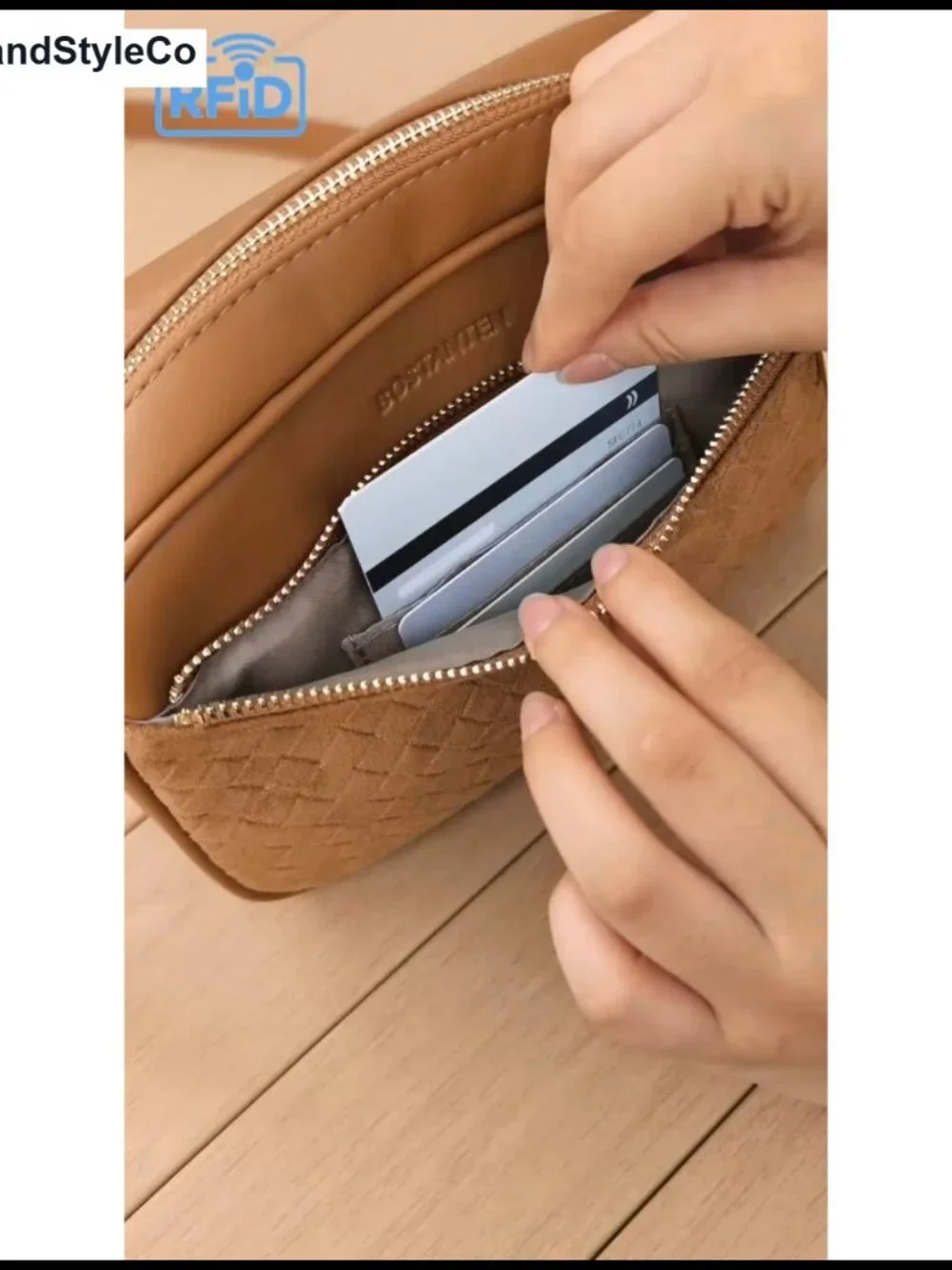 Small Crossbody Bag RFID Vegan Leather Purse Women's Handbag Suede
